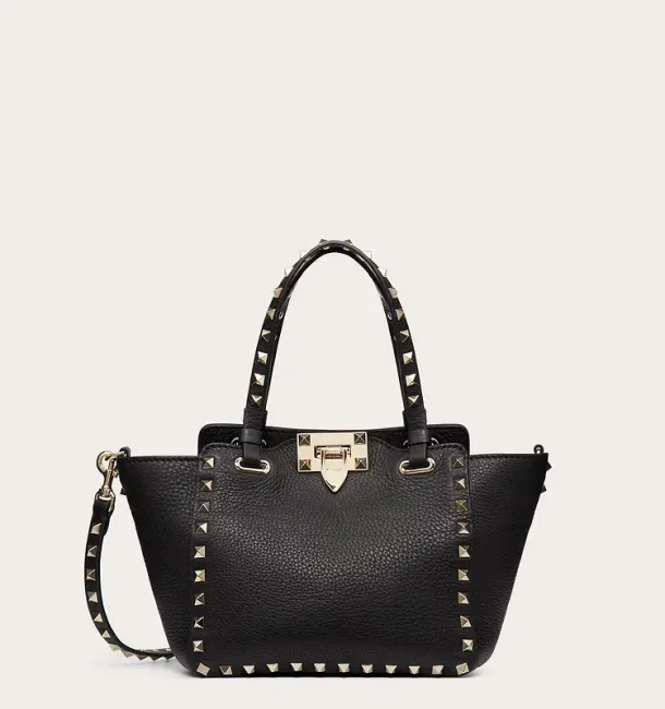Valentino Mini Rockstud Grainy Calfskin Bag