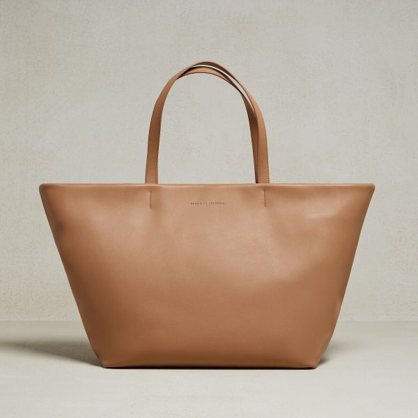 Сумка-шоппер Brunello Cucinelli из телячьей кожи Mat